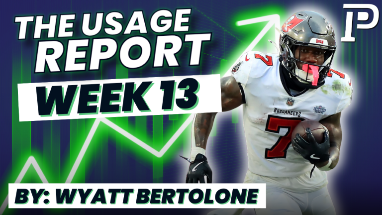 Fantasy Football Usage Report Week 13 | PlayerProfiler
